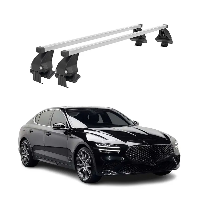 Barres de toit transversales pour Genesis G70 2017-2020 Gris
