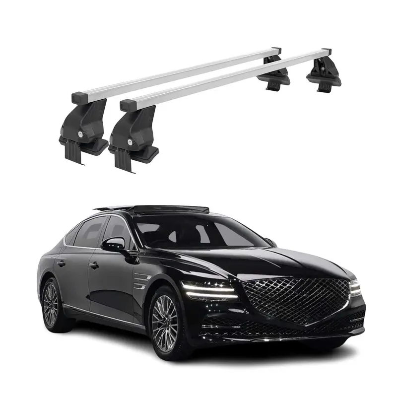 Barres de toit transversales pour Genesis G80 2017-2026 Gris