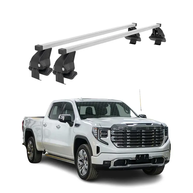 Barres de toit transversales pour GMC Sierra IV SD 2019-2024 Acier Gris
