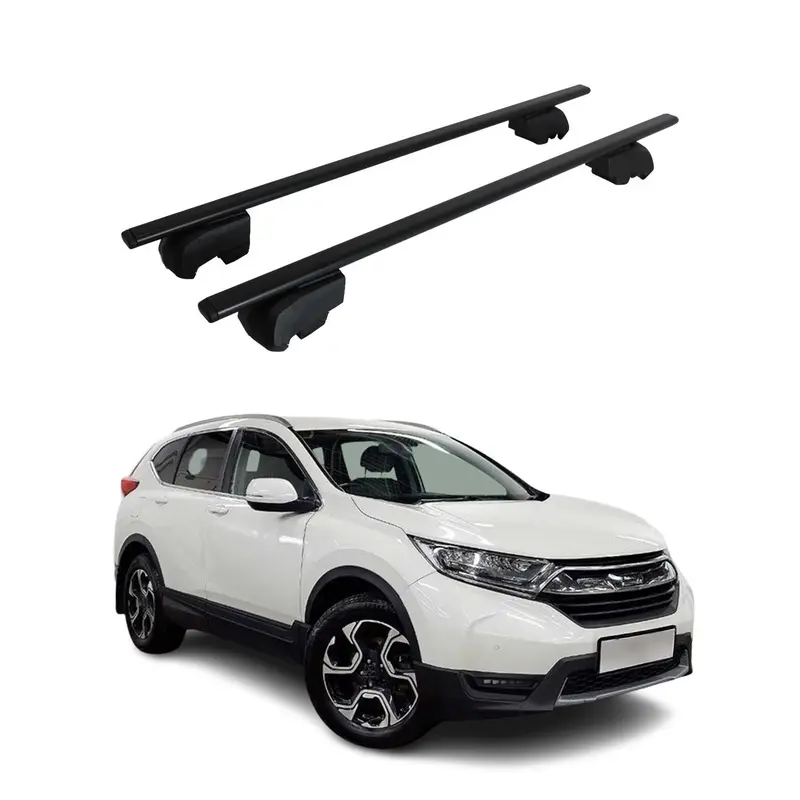 Barres de toit Transversales pour Honda CR-V 2019-2023 Acier Noir ABE