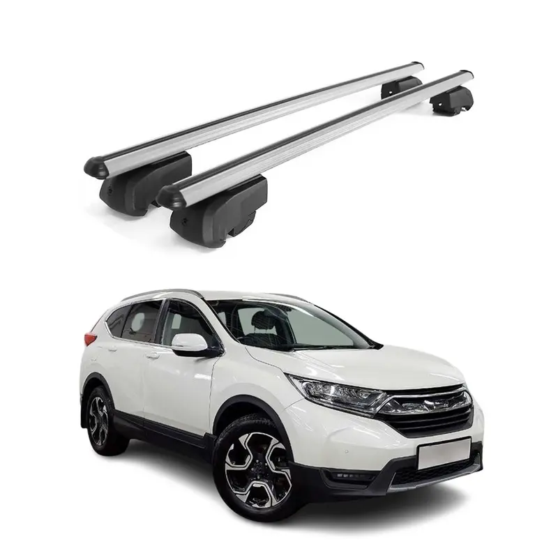 Barres de toit Transversales pour Honda CR-V 2019-2023 Aluminium Gris ABE