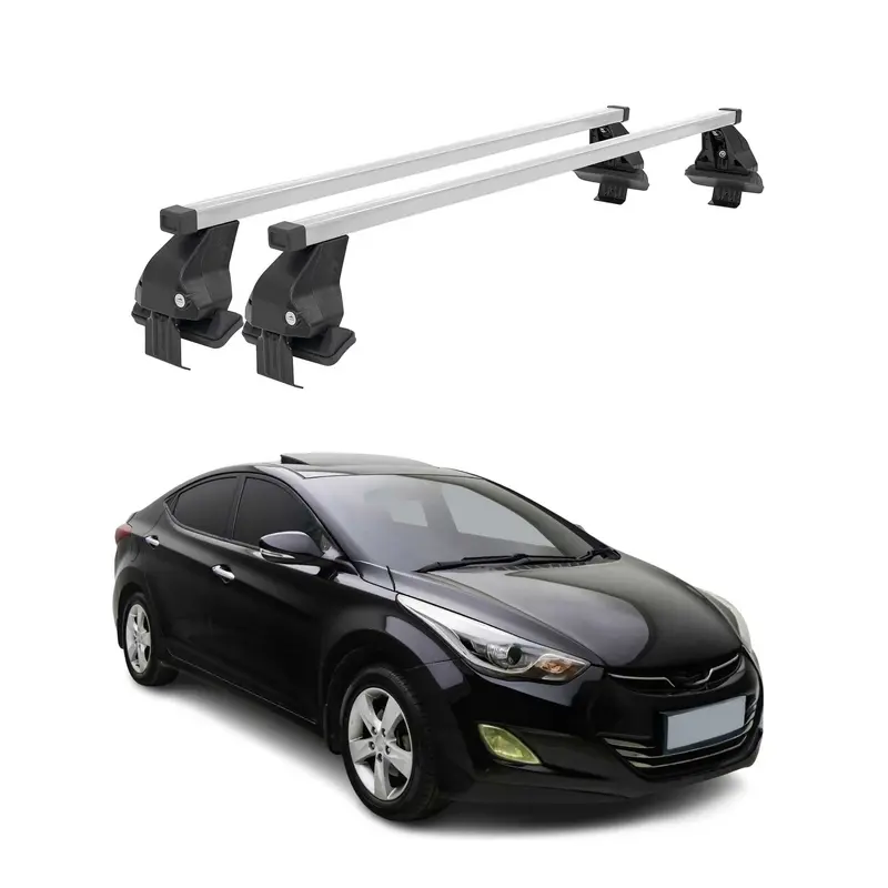 Barres de toit transversales pour Hyundai Elantra V 2011-2016 Acier Gris