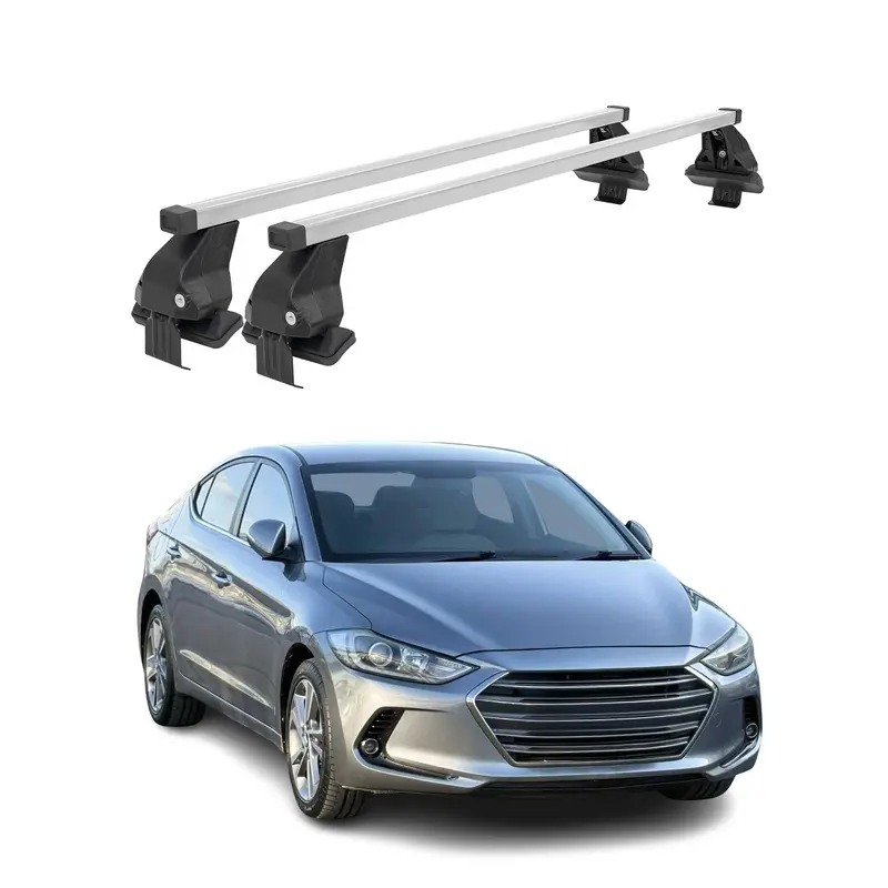 Barres de toit transversales pour Hyundai Elantra VI 2017-2020 Acier Gris