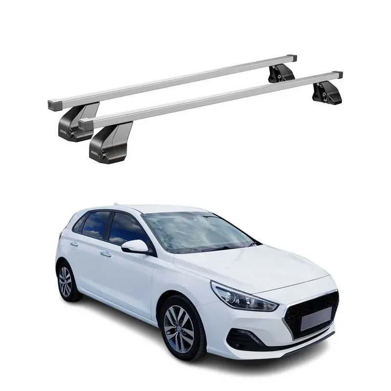 Barres de toit transversales pour Hyundai i30 2016-2020 Acier Gris