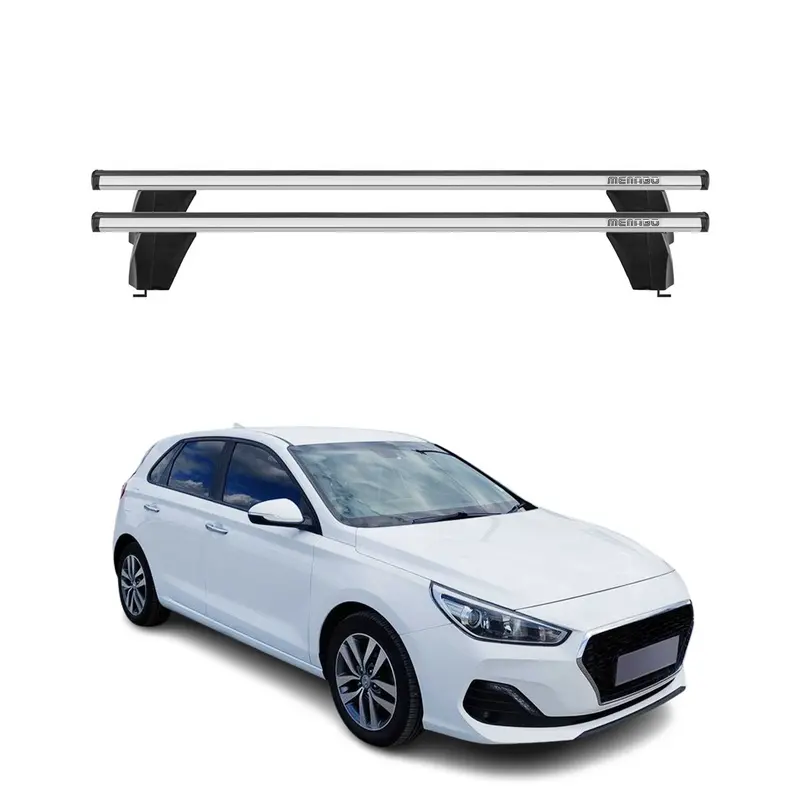 Barres de toit Transversales pour Hyundai i30 2016-2020 Alu Gris 2x 3 portes