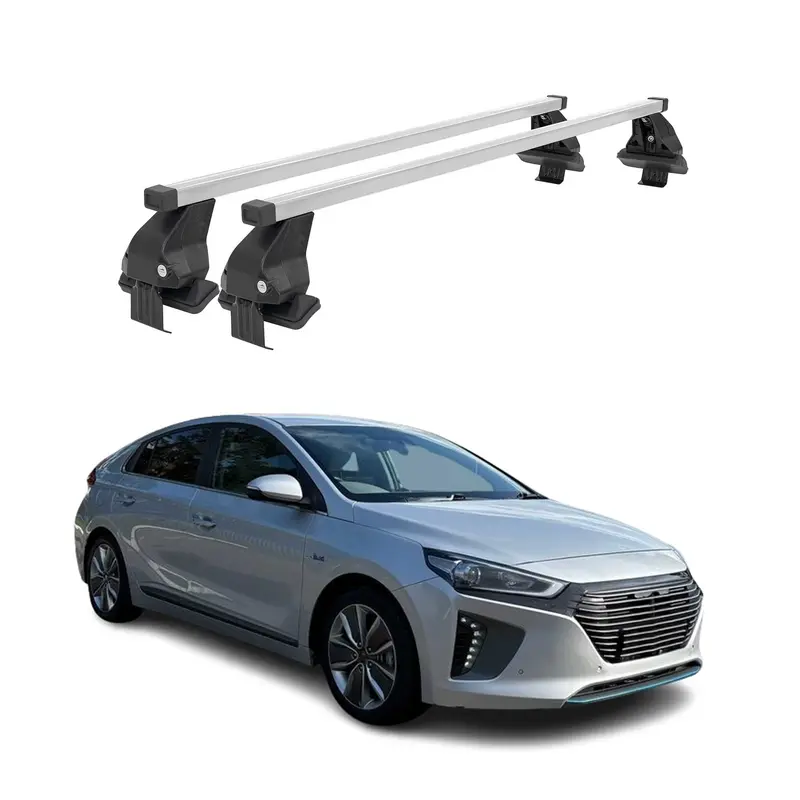 Barres de toit transversales pour Hyundai Ioniq 2016-2019 Acier Gris