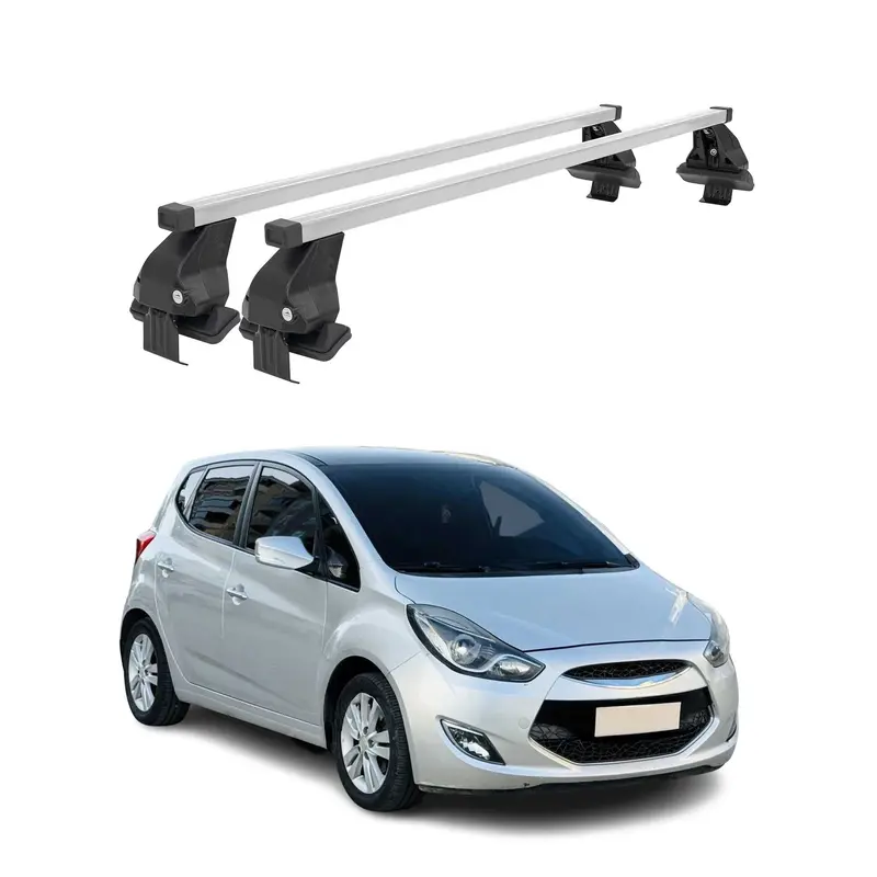 Barres de toit transversales pour Hyundai ix20 2010-2015 Acier Gris