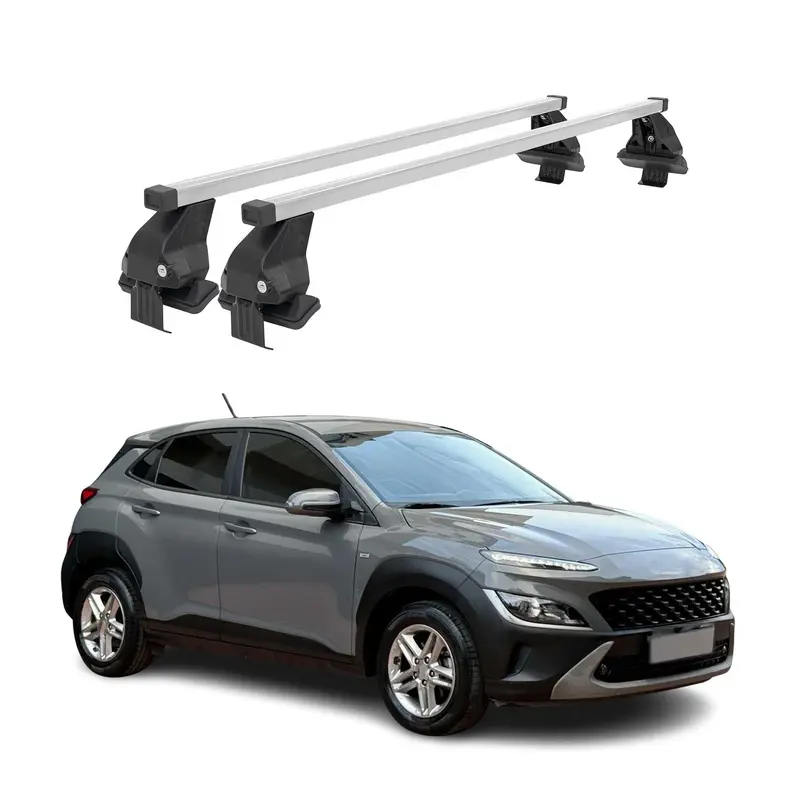Barres de toit transversales pour Hyundai Kona 2017-2023 Gris
