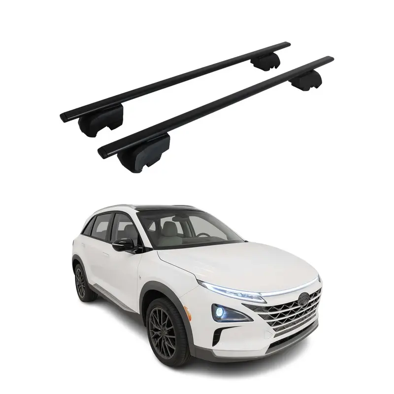 Barres de toit Transversales pour Hyundai Nexo 2019-2023 Acier Noir ABE