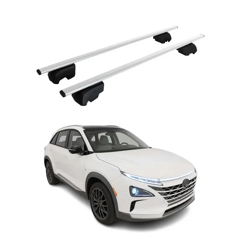 Barres de toit Transversales pour Hyundai Nexo 2019-2026 Acier Argent ABE