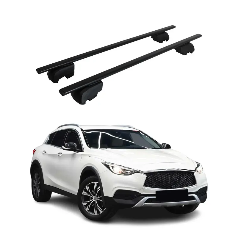 Barres de toit Transversales pour Infiniti QX30 2017-2019 ABE Noir