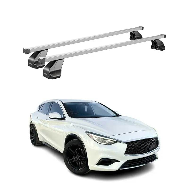 Barres de toit transversales pour Infiniti QX30 2017-2019 Acier Gris