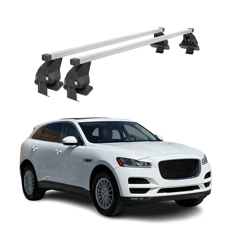 Barres de toit transversales pour Jaguar F-Pace 2016-2025 Acier Gris