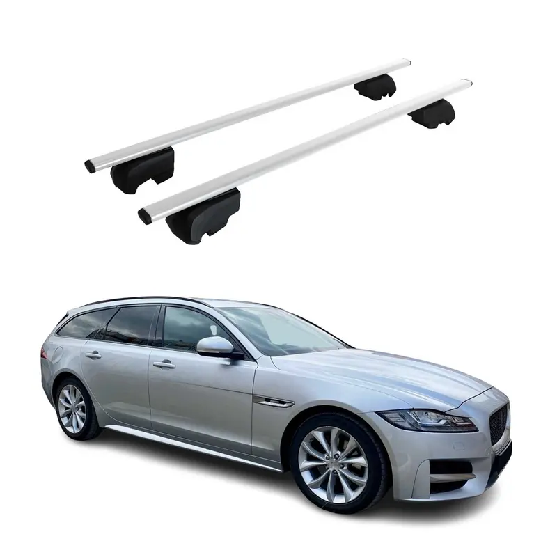 Barres de toit Transversales pour Jaguar XF Sportbrake 2018-2021 ABE 2Pcs