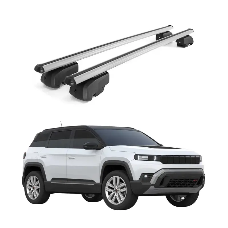 Barres de toit transversales pour Jeep Compass III J4U dès 2026 Alu Gris 2Pcs