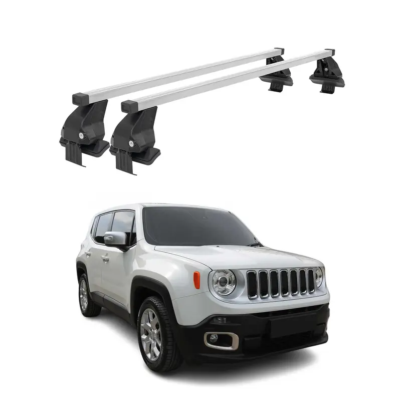 Barres de toit transversales pour Jeep Renegade 2015-2025 Acier Gris