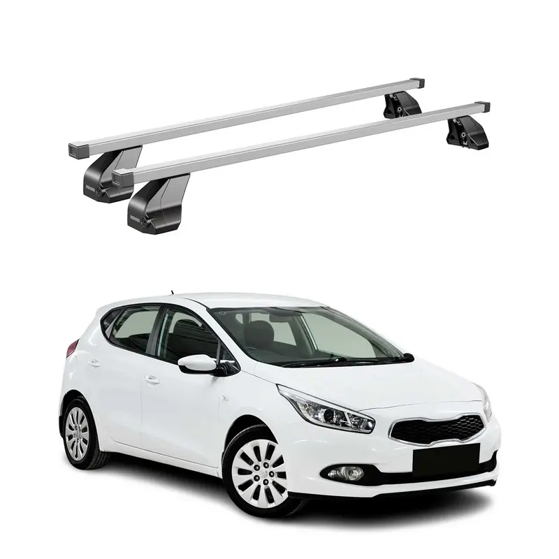 Barres de toit transversales pour Kia Ceed 2012-2018 Acier Gris
