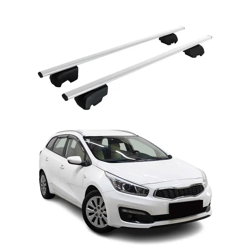 Barres de toit Transversales pour Kia Ceed Break 2012-2018 Acier Argent ABE