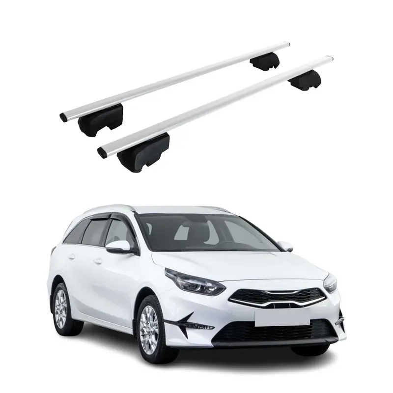 Barres de toit Transversales pour Kia Ceed Break 2019-2021 Acier Argent ABE
