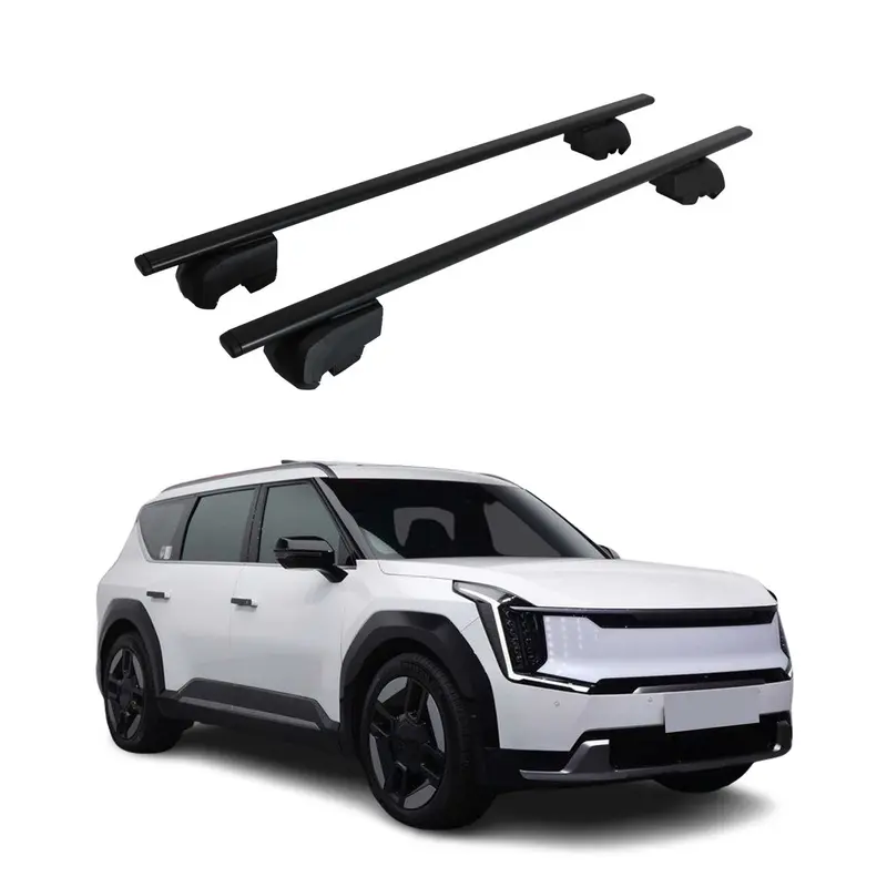 Barres de toit Transversales pour Kia EV9 2023-2026 Noir 2 pcs ABE