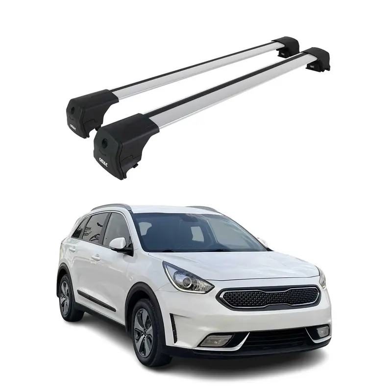 Barres De Toit Transversales pour Kia Niro I 2017-2022 Aluminium 2Pcs Gris ABE