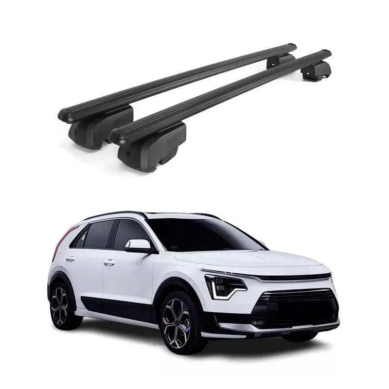 Barres de toit Transversales pour Kia Niro II 2022-2026 ABE Aluminium Noir