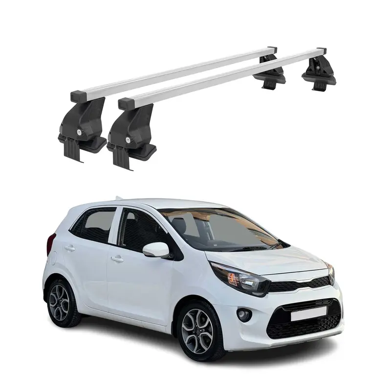 Barres de toit transversales pour Kia Picanto 2017-2020 Gris