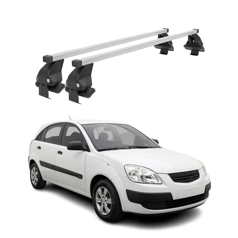 Barres de toit transversales pour Kia Rio 2005-2011 Acier Gris