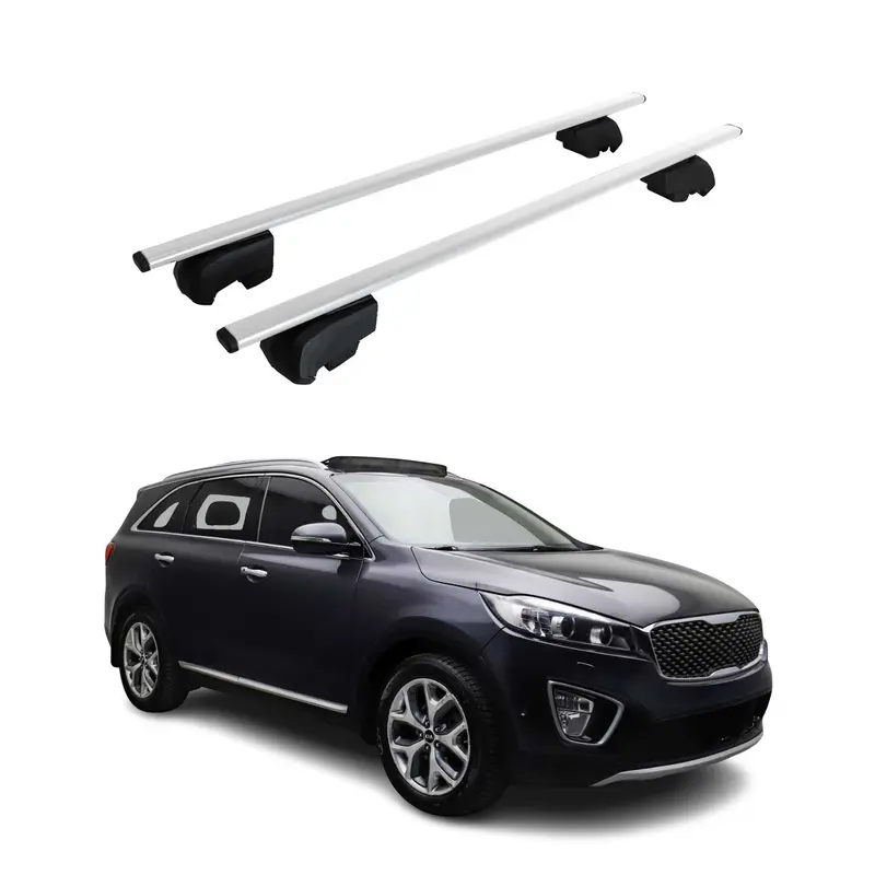 Barres de toit Transversales pour Kia Sorento 2016-2020 Acier Argent ABE
