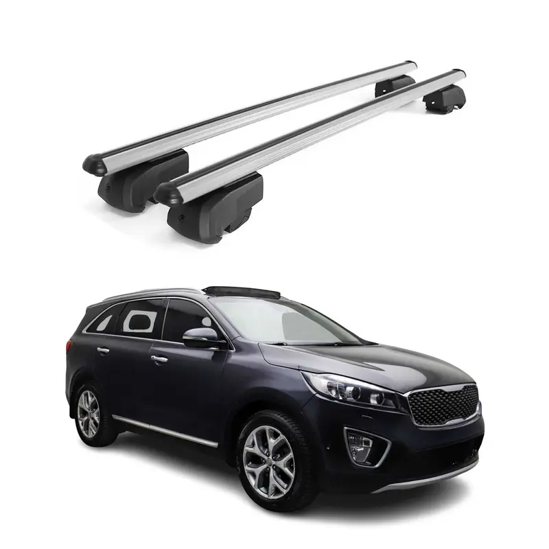 Barres de toit Transversales pour Kia Sorento 2016-2020 Aluminium Gris ABE