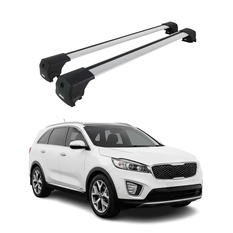 Barres De Toit Transversales pour Kia Sorento UM 2014-2026 Alu Gris ABE