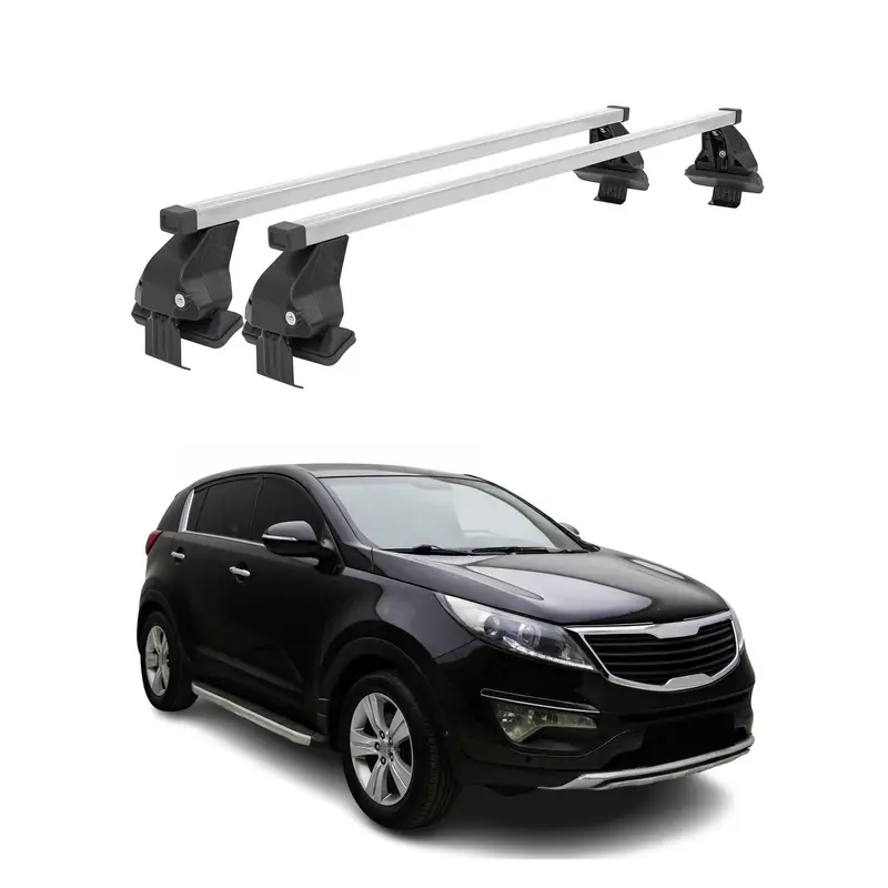 Barres de toit transversales pour Kia Sportage 2010-2013 Gris