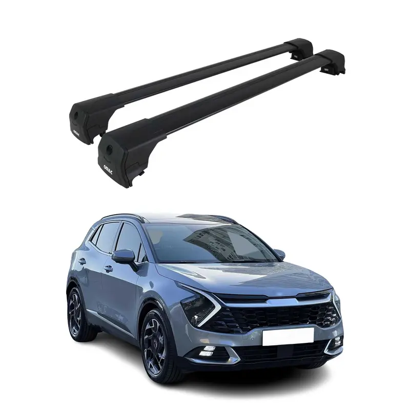 Barres De Toit Transversales pour Kia Sportage 2023-2026 Aluminium Noir ABE
