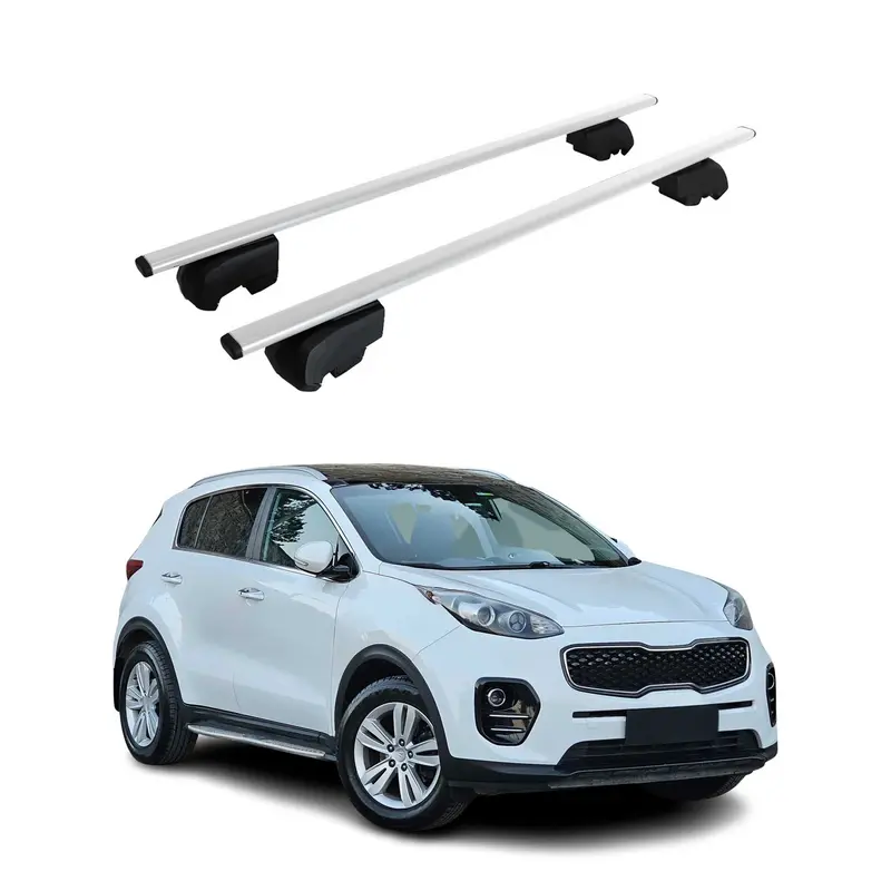 Barres de toit Transversales pour Kia Sportage QL 2015-2020 Acier Gris ABE 2x