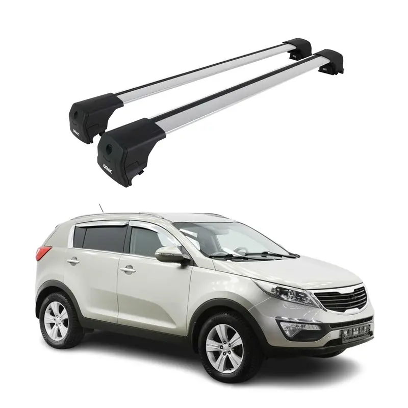 Barres De Toit Transversales pour Kia Sportage SL 2010-2015 Alu Gris ABE