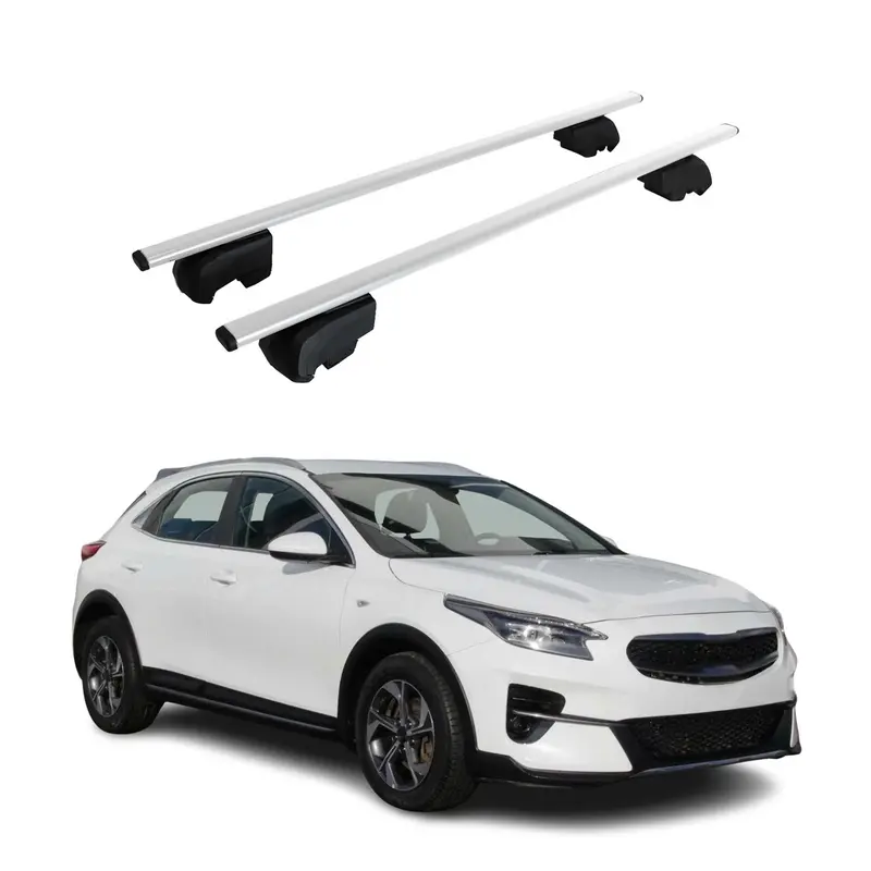 Barres de toit Transversales pour Kia Xceed 2019-2023 Acier Argent ABE