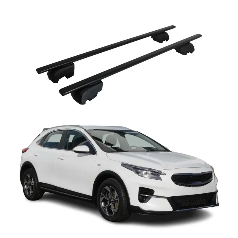 Barres de toit Transversales pour Kia Xceed 2019-2023 Acier Noir ABE