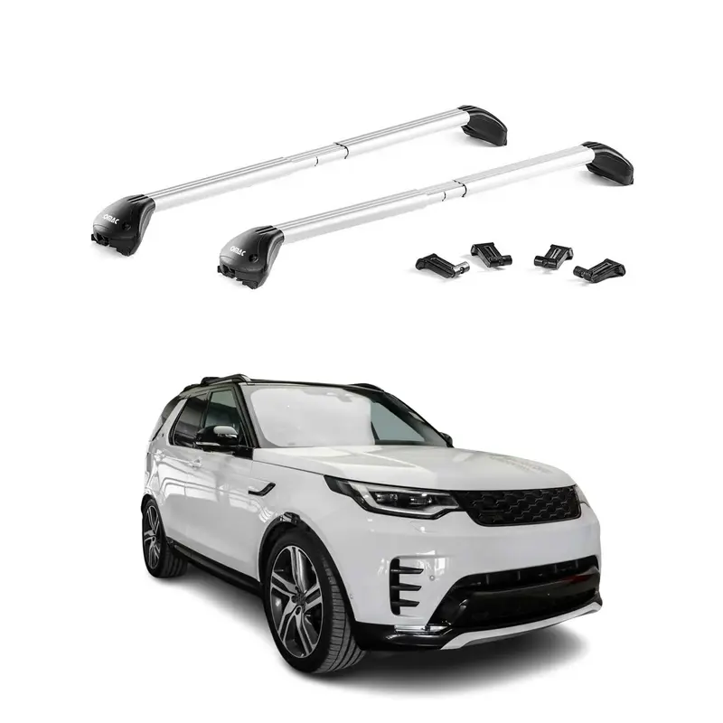 Barres de toit transversales pour Land Rover Discovery 2017-2026 Alu Gris 2x ABE