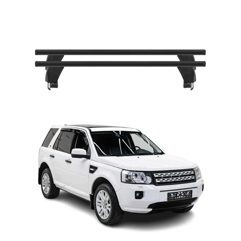 Barres de toit Transversales pour Land Rover Freelander II 2007-2015 Noir 2x