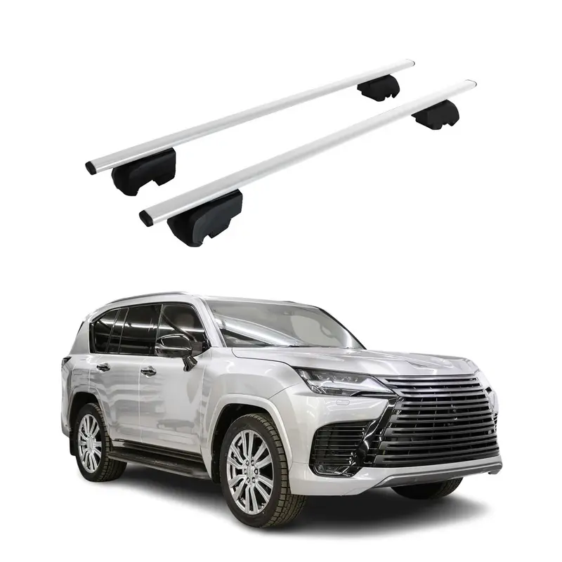 Barres de toit Transversales pour Lexus LX 2021-2023 Acier Argent ABE