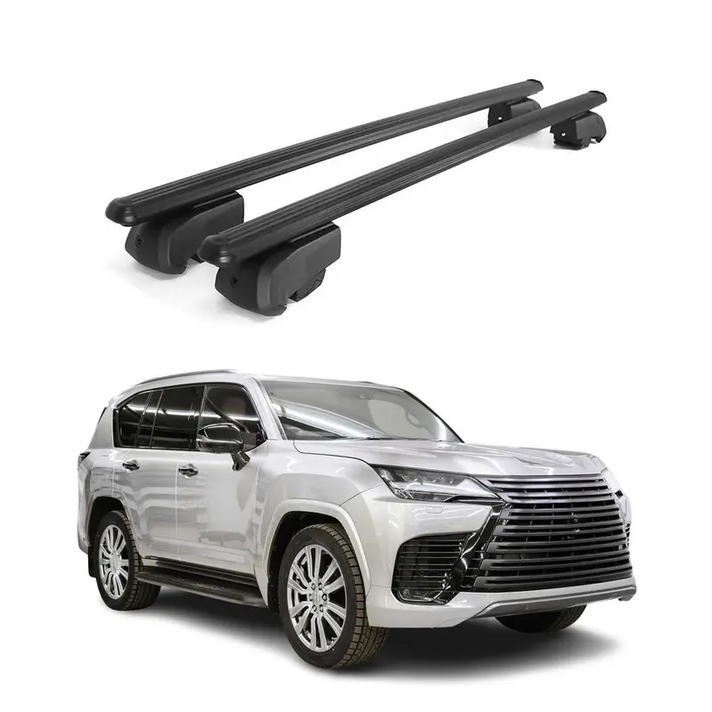 Barres de toit Transversales pour Lexus LX 2021-2026 Aluminium Noir
