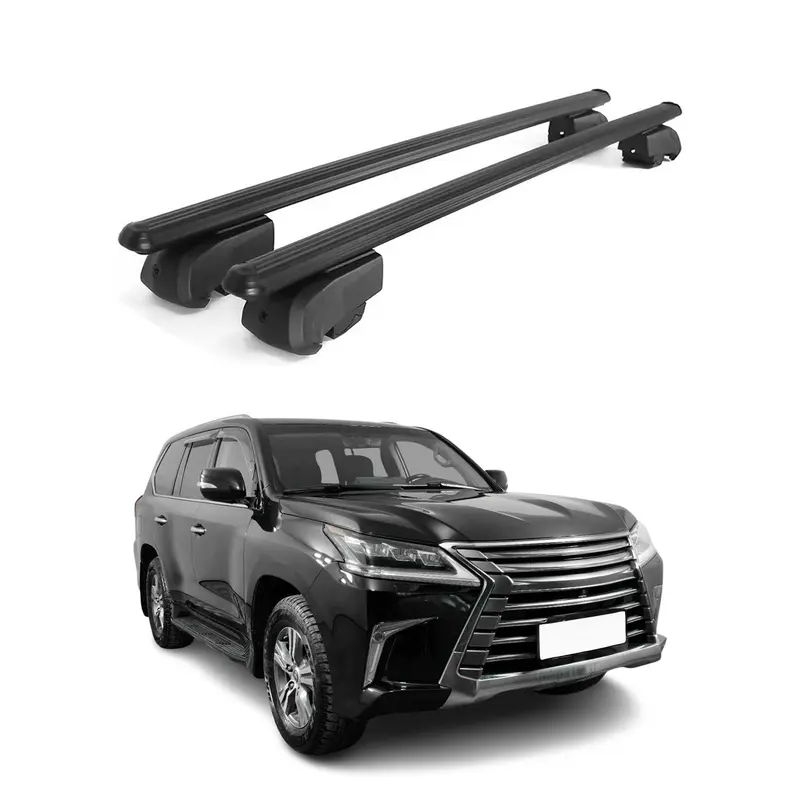 Barres de toit Transversales pour Lexus LX 570 J200 2015-2021 2Pcs Alu ABE