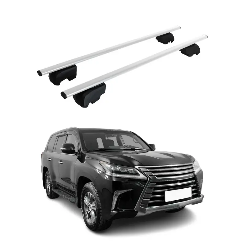 Barres de toit Transversales pour Lexus LX 570 SUV J200 2015-2021 2 pcs ABE