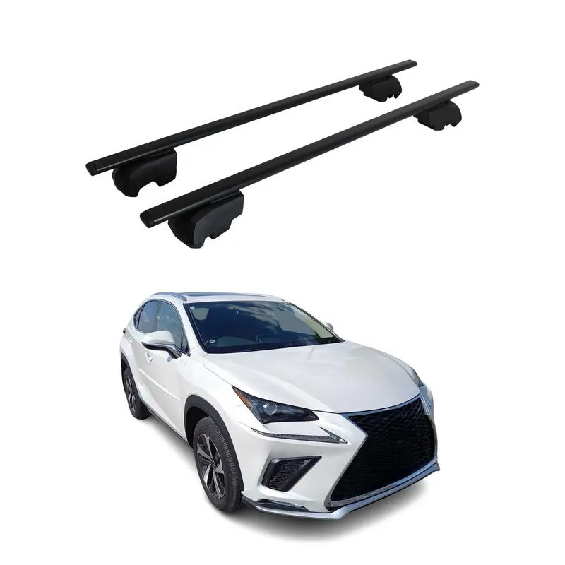 Barres de toit Transversales pour Lexus NX 2020-2021 Acier Noir ABE