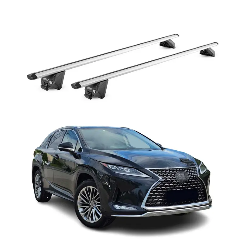 Barres de toit transversales pour Lexus RX IV 2016-2022 Alu Gris Argenté 2x ABE