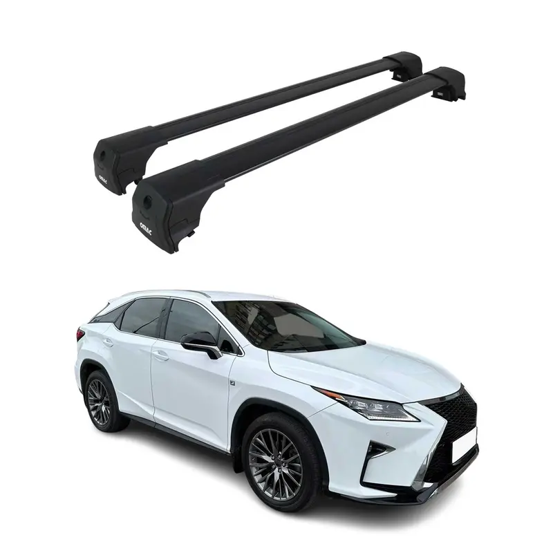 Barres De Toit Transversales pour Lexus RX IV 2016-2022 SUV Alu Noir ABE
