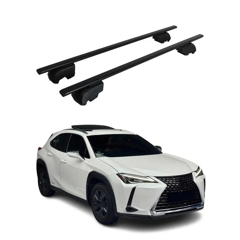 Barres de toit Transversales pour Lexus UX 2019-2021 Acier Noir ABE