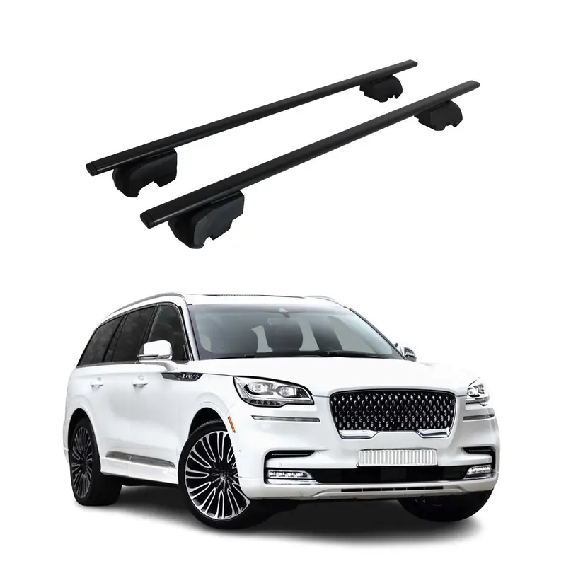Barres de toit Transversales pour Lincoln Aviator 2019-2023 Acier Noir ABE