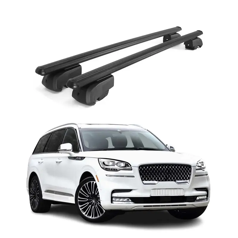 Barres de toit Transversales pour Lincoln Aviator 2019-2023 Aluminium Noir