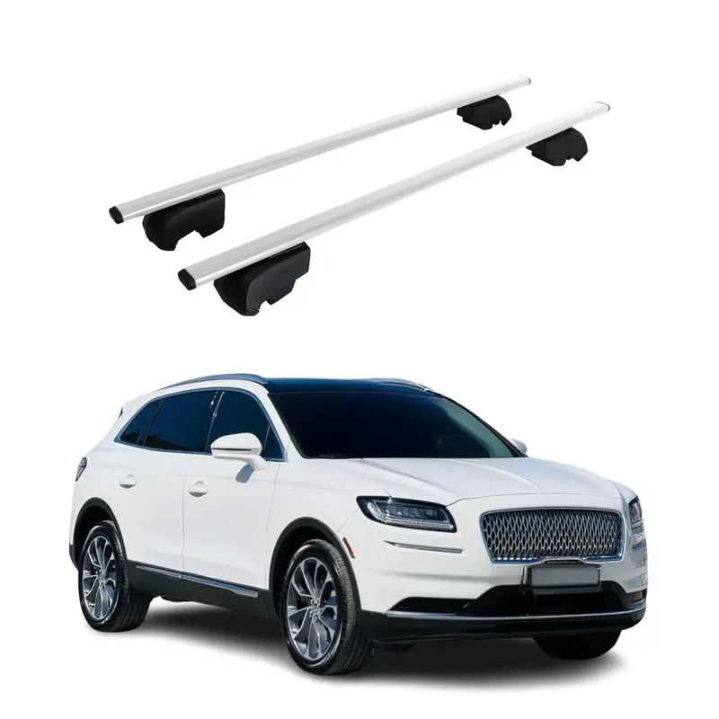 Barres de toit Transversales pour Lincoln Nautilus 2019-2023 Acier Argent ABE